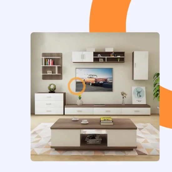 ミニマリストのリビングルームの家具コーヒーテーブルテレビキャビネットの組み合わせセット